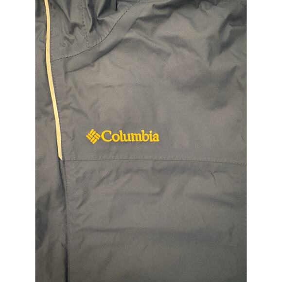 Columbia Boy's Watertight Rain Jacket Large (14/16) Blue W/Yellow Mesh Omni Tech - Picture 2 of 7